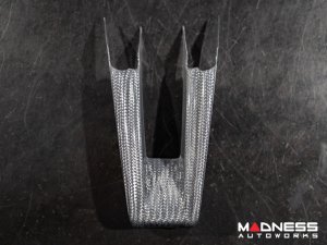 Alfa Romeo Giulia Steering Wheel Trim - Carbon Fiber - Lower Trim Set - White Candy - QV Model Alfa Romeo Giulia Steering Wheel Trim - Carbon Fiber - Lower Trim Set - White Candy - QV Model